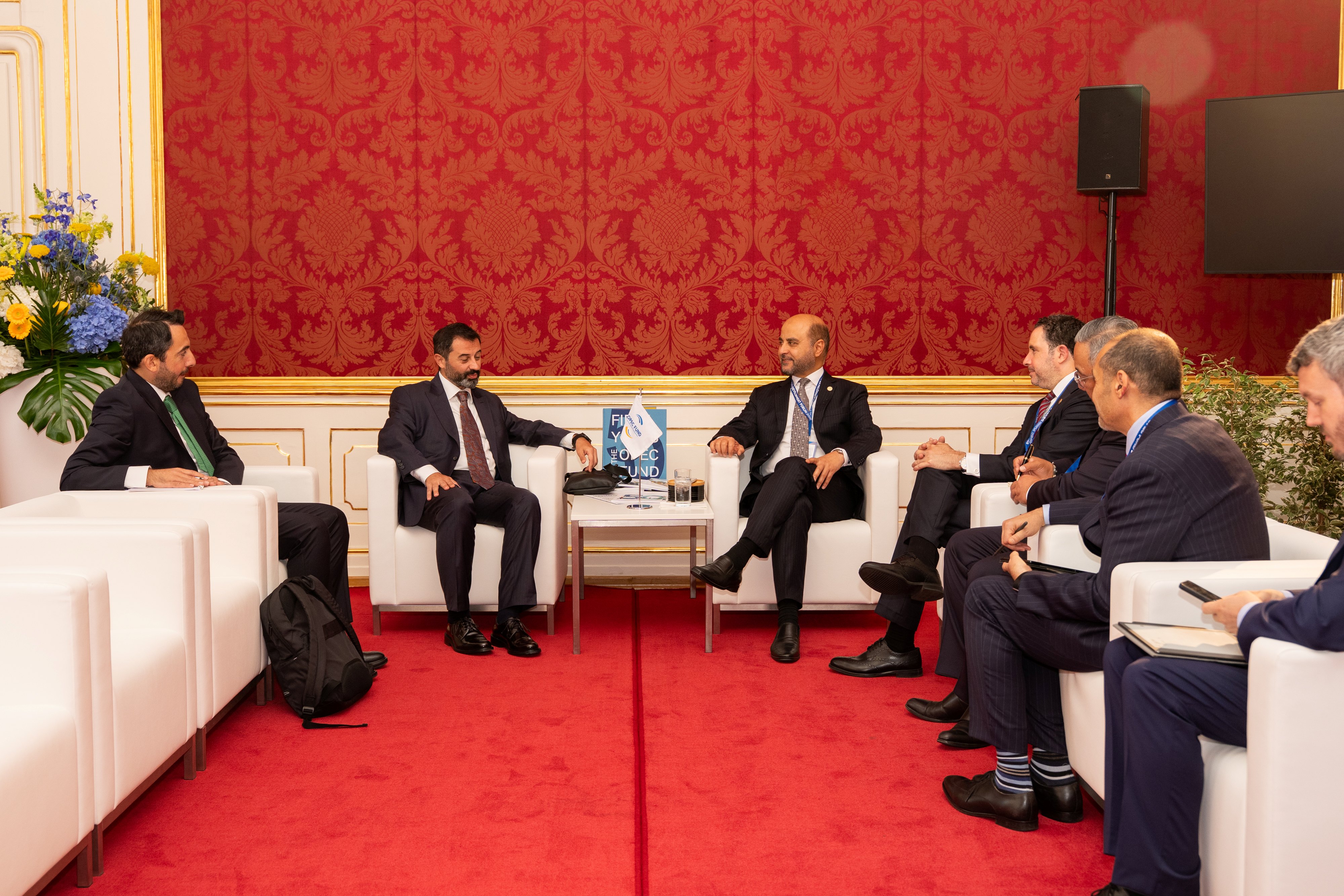 BSTDB President Serhat Köksal and and Mehmet Taş, Special Advisor to the President pose at the OPEC Fund Development Forum 2026 in Vienna.